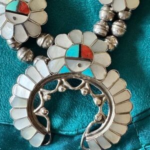Zuni, Native American Squash Blossom Necklace